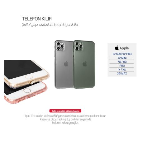 Apple Tıpalı TPU Telefon Kılıfı