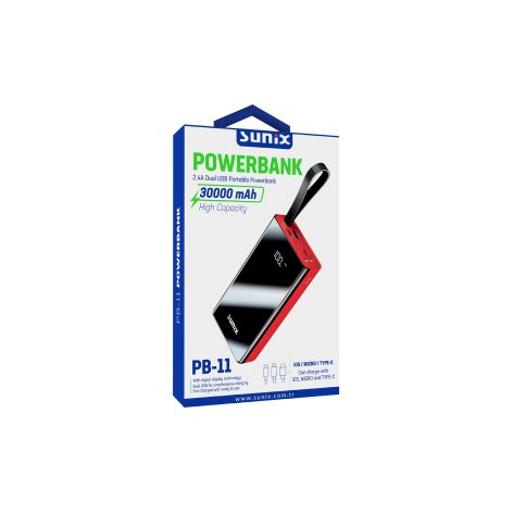 PB-11 / 30.000 mAh Powerbank - Siyah - Görsel 2